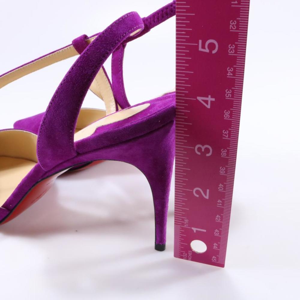 Richelieu Purple 85mm Platina Suede Slingback Pumps C369 - Picture 8 of 12